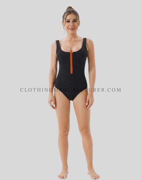 zipper one piece swimsuit supplier