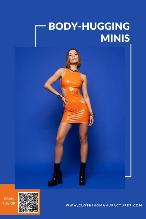 figure-hugging mini dress with sleek fit