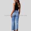 casual wide leg denim jeans manufacturer