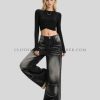 black raw denim jeans supplier