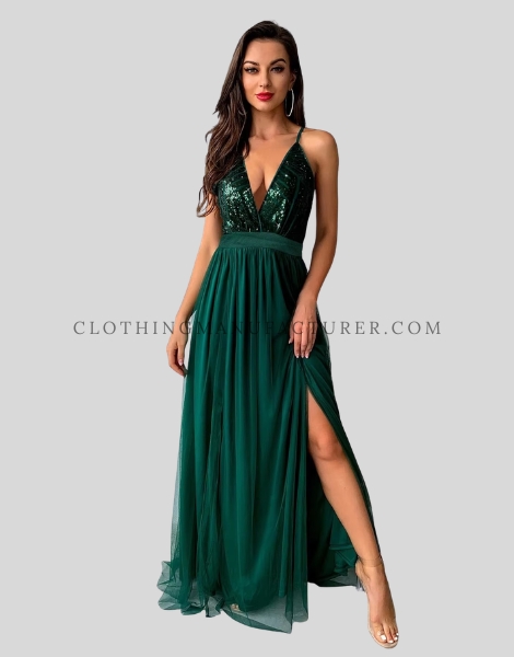 Custom Green Cocktail Dress green cocktail dress supplier