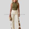 light denim wide leg jeans supplier