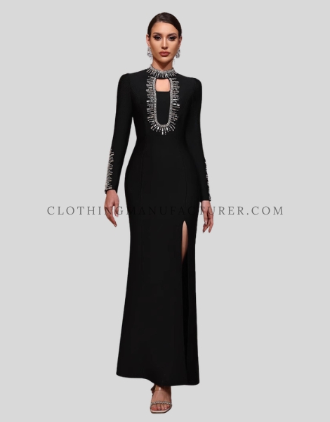 Custom Long Sleeve Cocktail Dress long sleeve cocktail dress supplier