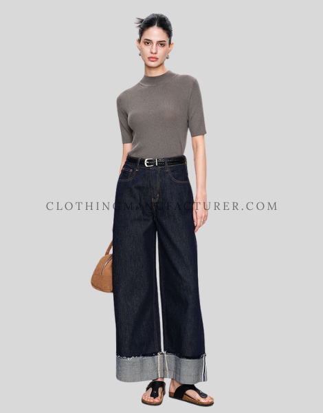 raw blue denim jeans supplier