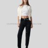raw denim straight leg jeans supplier