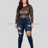 dark ripped jeans plus size manufacturer