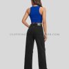 high waisted black ripped jeans manufacturer