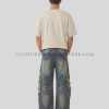 light wash ripped jeans manufacturer