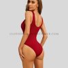 red one piece swimsuit manufacturer