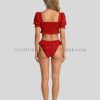 red two piece swimsuit manufacturer