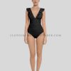 black high waisted swimsuit supplier