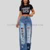 flare jeans ripped supplier