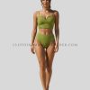 green two piece swimsuit supplier