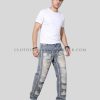 light blue ripped jeans mens supplier