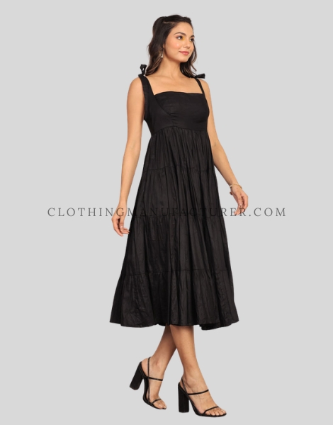 midi slip dress black supplier