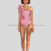 pink one piece swimsuit supplier