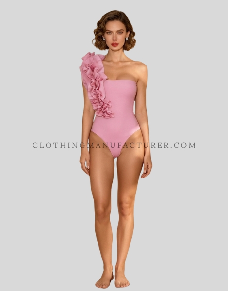pink one piece swimsuit supplier