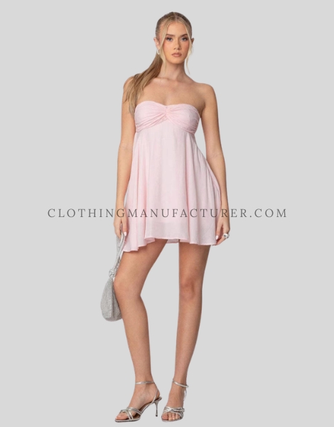 Custom Pink Tube Top Dresses pink tube top dresses supplier