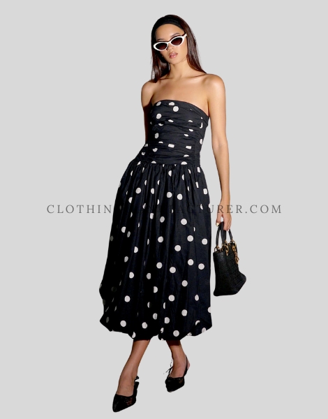 Custom Polka Dot Tube Dress polka dot tube dress supplier