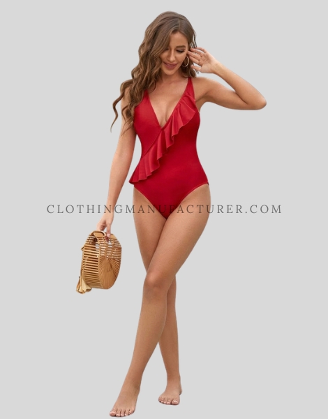 red monokini swimsuit supplier