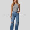 straight leg jeans ripped supplier