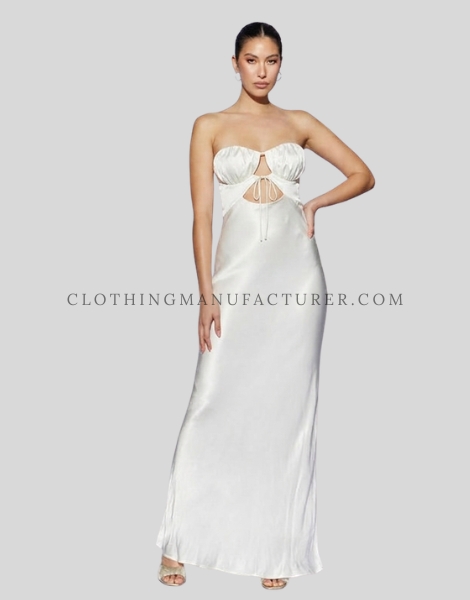 white strapless slip dress supplier