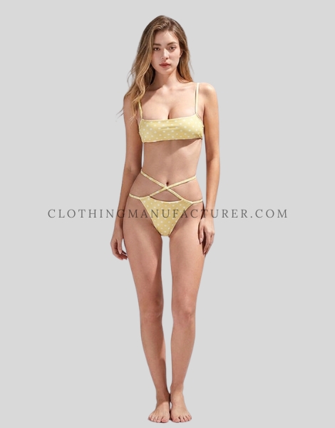 yellow polka dot bikini supplier