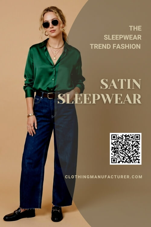 Elegant satin sleepwear featuring a soft, luxurious finish for everyday comfort